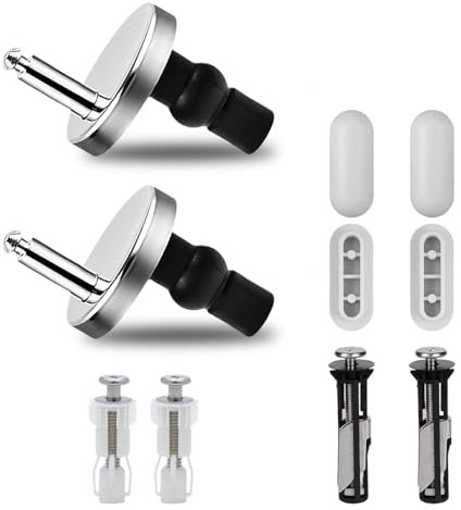 10Pcs Toilet Seat Fittings,Heavy Duty Fastener Bolt Kit,Seat Fixing Hinges | Universal Quick Release Seat Nut Bolts,Expanding Rubber Fixing Screws,Toilet Seat Buffers,Expanding Nylon Nuts