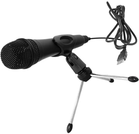 ROMISBABA 1set Microfono USB Condensatore Professionale da Tavolo per Computer e Laptop Cardioide Compatibile con Tablet e Smartphone per Streaming Conferenze e Registrazioni Vocali