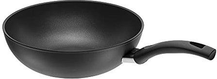 BALLARINI Wok con rivestimento antiaderente, Alluminio, Diametro 28 cm, Nero, Rialto