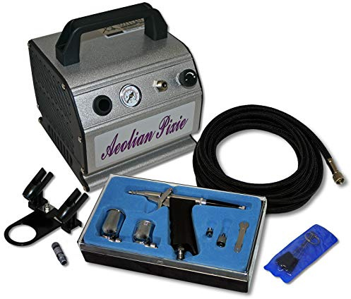 Airbrush-set för nybörjare startpaket med AS176 kompressor, 1 airbrush-färgspruta 116 och tillbehör