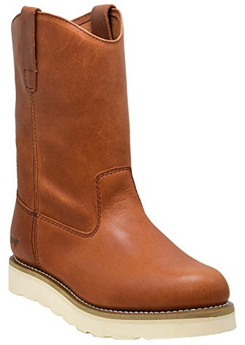 Golden Fox 12 Work Boot Pull On Wellington Wedge Lightweight Outsole for Construction Farming and Ranching (9.5 D(M) US, Brun) Brown