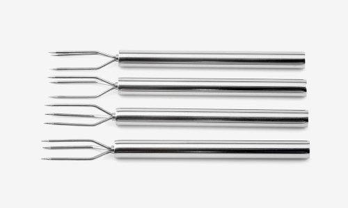 Weis Pellkartoffelgabel Set 4 Stück aus Edelstahl in der Farbe Silber, Maße: 13,4cm x 0,9cm x 0,9cm, 15184