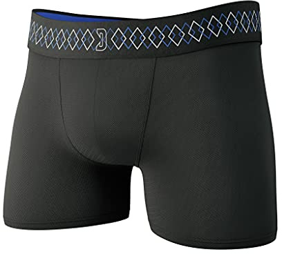 Diamond MMA Performance Compression Boxer Shorts + Built-in Inner Sports Brief for Athletic Training, Medium Black