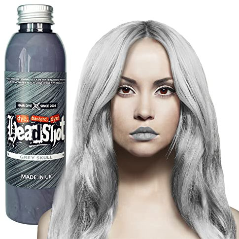 Graue Haarfarbe Headshot Grey Skull, Semi-permanente Haartönung 150 ml