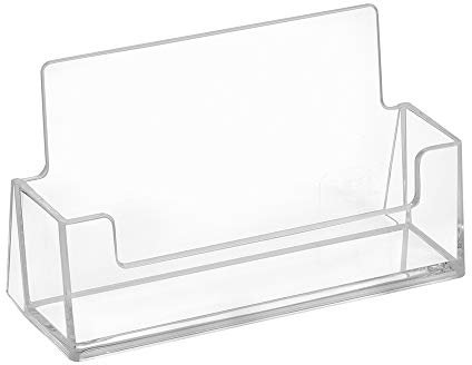 Zeigis 10 Stück Visitenkartenständer im Querformat Visitenkartenhalter/Transparent/Tisch/Freistehend/Tischaufsteller/Tischständer