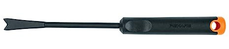 Fiskars Couteau désherbeur, Longueur : 31 cm, Tête en acier inoxydable/Manche en plastique, Noir/Orange, Ergo, 1027031
