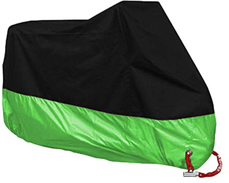 Motorradabdeckung Wasserdicht Motorrad Abdeckplane Outdoor Winterfest Motorradgarage Mit Schlosslöcher Grün 2 M 200 * 90 * 100CM