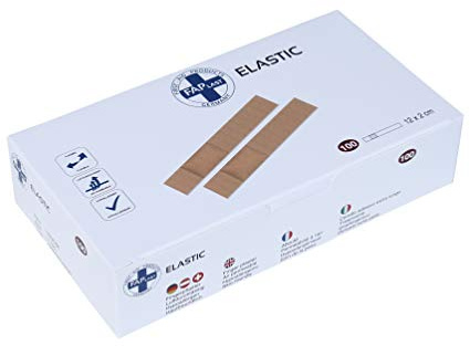 HierBeiDir Fingerpflaster, elastisch, luftdurchlässig, hautfreundlich, hypoallergen, 100 Stück, Wundpflaster 12x2cm