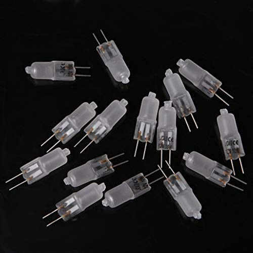 BUIDI G4 JC Type Halogen Light Bulb Frosted Lamp 12V 10W Warm White G4 Halogen Bulb Warm White