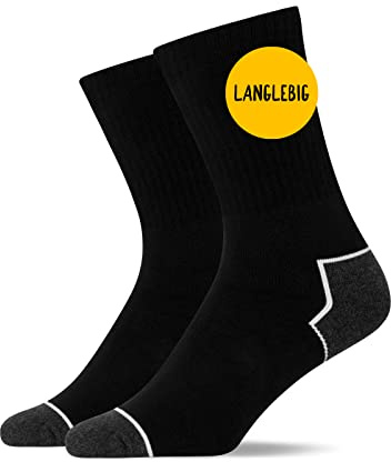 Snocks Arbeitssocken Herren 2x Paar Work Socken aus Bio-Baumwolle Schwarz Größe 43-46 Arbeitssocken Herren 43-46 Schwarz Hüttensocken Warm Winter Arbeit Socken