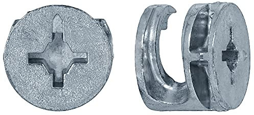 15mm Furniture Cam Lock Nuts Eccentric Connecter Fittings for Cabinet Drawer Wardrobe (Pack of 20) D09C/1