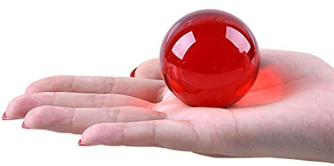 40/50/60mm Asiático Rara Natural Rojo K9 Bola de Cristal Esfera Mágica Decoración de Piedra, 50mm