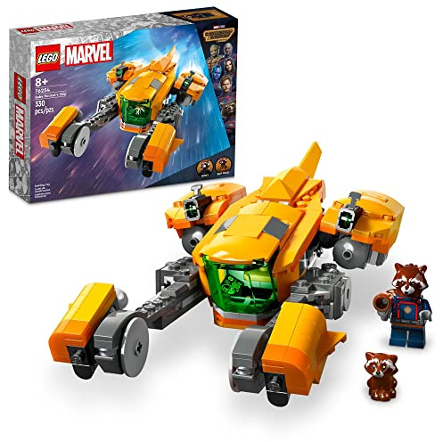 LEGO Marvel Baby Rocket's Ship 76254 Buildable Spaceship Toy from Guardians of the Galaxy 3 Featuring Rocket Raccoon and Baby Rocket Minifigures, Collectible Super Hero Toy Gift for Kids Ages 8 and up