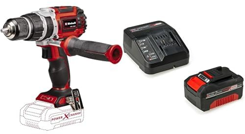 Einhell Profesional Taladro percutor con batería TP-CD 18/60 Li-i BL-Solo Power X-Change (iones de litio, 18V, motor sin escobillas, 60 Nm, nº de impactos 32.000 rpm, envío con batería 4Ah ycargador)