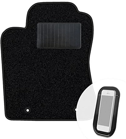 moto-MOLTICO Fahrer Fußmatte Auto Velours Fahrerseite Autoteppiche Schwarz Fahrermatte 1-teilig passend für Toyota Avensis II 2002-2008