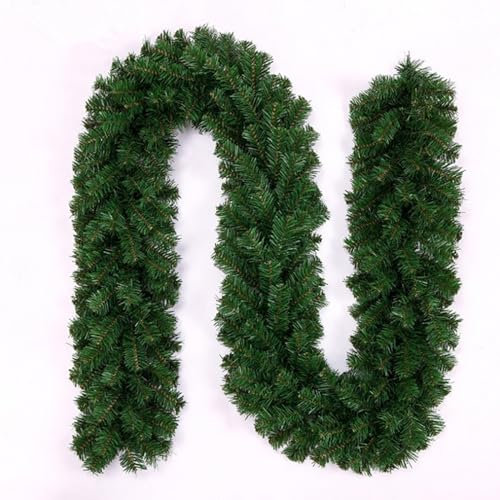 Odot Tannengirlande Weihnachtsdeko, Weihnachtsgirlande Girlande Weihnachten, 180/270 cm Künstliche Tannengirlande, Weihnachten Rattan, Kamin Treppe Balkon Dekoration Tür (180cm,Grün)