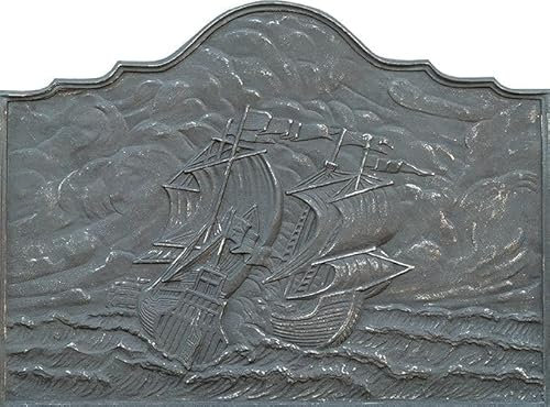 110 x 74h x 2cm - Lastra Ghisa mod. VELIERO | Immagazzina e Riflette Calore