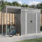 Willood Gartenhaus mit Schleppdach GartenhüTte Blech Garagenzelt Schuppen Garten Hellgrau 277x110 5x181 cm Stahl
