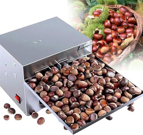 GFXYQPDNV Macchina Professionale per Aprire Gusci di Castagne Cinesi, Macchina Elettrica per Cookie di Castagne da 60 W, Macchina Commerciale per Le Borse,