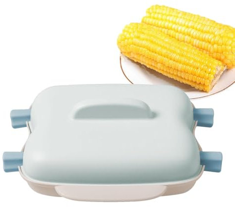 Decorhome Mikrowellen-Maiskolbenkocher – Tragbarer Maiskolbenkocher | Gemüse-Fischdämpfer Mit Deckel Und Griff | Mikrowellen-gedämpfte Maisbox | Küchenhaushaltsgeräte Zum Perfekten Kochen