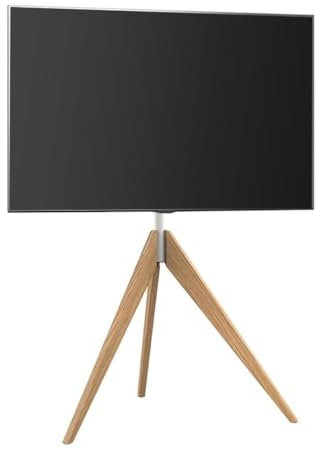 DLAZUM Soporte Universal para TV, Soporte para TV, trípode de Madera para TV de 32 a 65 Pulgadas, soporta hasta 88 Libras, Soporte Giratorio para TV de Piso, Altura Ajustable, Soporte para TV de pi
