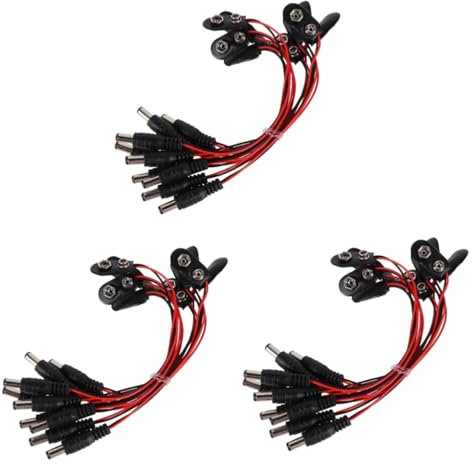 Angoily 30pezzi Connettori Per Batteria Clip Batteria Dc Adatti Per Elettronici Efficienza e Bassa Elettrica Collegamento Polarità Negativa e Multimetri