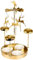 BRUBAKER Carillon de Lumière en Métal - Carrousel Bougeoir avec Rennes INCL. 3 Bougies Chauffe Plat - Pyramide de Table Tournante - Carrousel Bougies pour Noël comme Décoration de Table - Doré