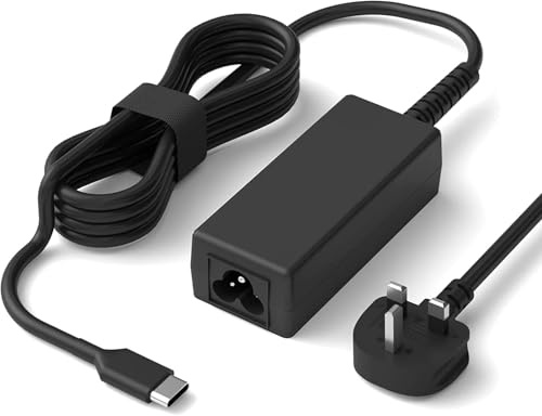 45W USB C Laptop Charger for Chromebook, Type C Fast Charging Power Adapter Compatible with HP Lenovo Acer Dell Asus Samsung Google Chromebook, Universal AC Power Supply Cord