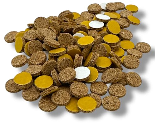 100 x Self Adhesive Frame Bumpers 12mm Frame Cork Bumpers Picture Framing Photo Frame Cork Discs Furniture Pads Picture Hanging Craft