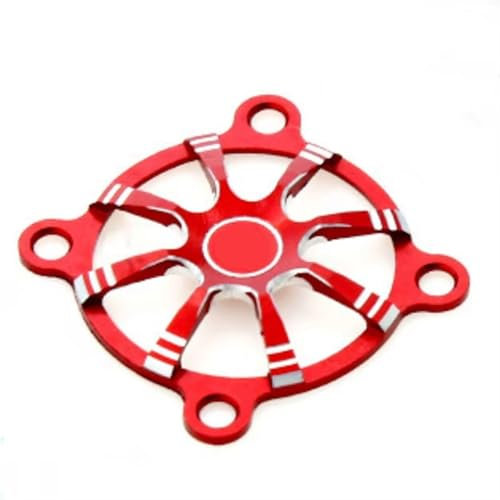 APMXQWIL Compatible With Trx-4 Scxi10 540 550 Rc For Model Accessories Electric Car Brushless Carbon Brush Motor Radiator Cover Cooling Fan RC Car Parts(Red)