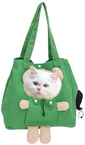 Kattbärväska Medium Mjuk Canvas Axelväska Med Ventilationshål För Hundvalp | Hund- Och Kattbärväska Axelväska, Tote, Bärbar, För Resor Och Utflykter, Utomhus, Camping, Vandring, Picknick