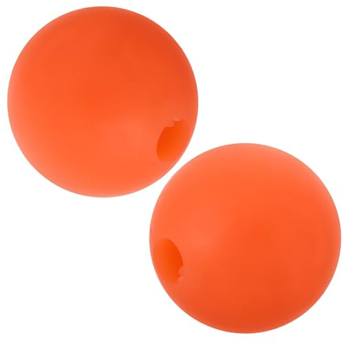 HONITANO 2 Stück Universeller Silikon Stimmgabelhalter mit Kugelaufsatz Orange Rutschfester Stimmgabelkugelhalter für Meditation Klangtherapie Yoga und Klangtherapie Zubehör