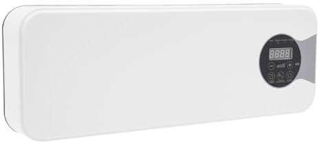 Termoventilatore da parete 2 in 1 con funzione di raffreddamento, riscaldamento PTC da 1200 W, riscaldatore elettrico per bagno, camera da letto, ufficio, telecomando, timer, protezione da