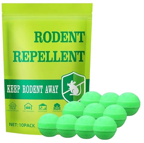 10 Pz Pastiglie Repellenti per Ratti - Formulate con Repellenti Botanici - Senza Pesticidi Chimici - Ideale per Giardino, Cucina e Cantina
