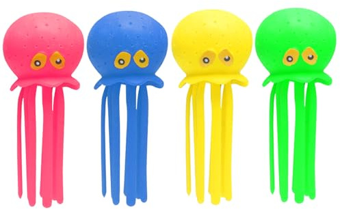 Tsawntd 4 Pezzi Giocattoli da Piscina per Bambini Palline d'Acqua Polpo Giocattoli sensoriali Antistress per Bambini Tavolo da Spiaggia Acqua Nuoto Tavolo da Biliardo per Bambino