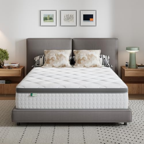 Novilla Matratze 90x200 cm 25 cm Höhe H3 7 Zonen Federkernmatratze | Taschenfederkernmatratze mit Komfortschaum Passt sich Körperformen natürlich an, Atmungsaktiver Hybridmatratze, Oeko-TEX®