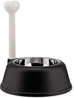 alessi lupita dog bowl black