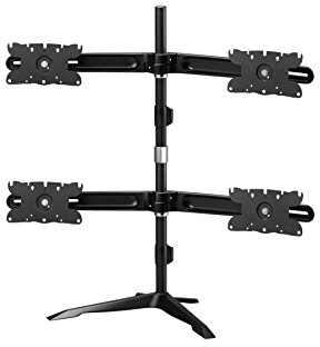 AAVARA/4-Fach Monitor Halterung Tisch-Stand für größeren Bildschirm 24''-32'' DS410 Schwarz