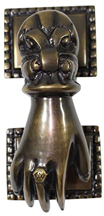 Antik Messing Viktorianischer Türklopfer Damen Frau Hand 10,2 cm H | Renovator wochenbedarfs