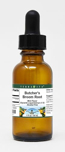 Butcher's Broom Root - Glycerite Liquid Extract (1:5) - Mint Flavored (1 fl oz, ZIN: 428459)