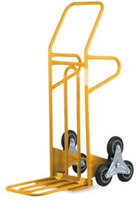 Svelt Carrello Porta Pacchi Saliscale Professionale in Acciaio per Lavori Leggeri – Pedana Ribaltabile, Ruote Ø150 mm Mozzo Plastica