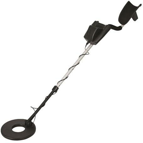 Velleman Metalldetektor mit wasserdichter 22 cm Suchspule, Suchtiefe bis 20 cm, analoger Anzeige, Einstellbarer Empfindlichkeit und Diskriminierung, Kopfhöreranschluss, für Strand und Garten
