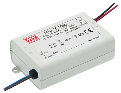 LED Fuente de alimentación 35W 15-50V 700mA ; MeanWell, APC-35-700 ; cor const