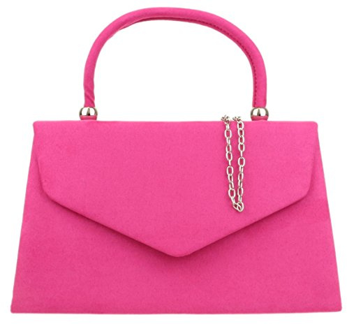 Girly Handbags Femme Sac rétro ordinaire d'embrayage Fuchsia