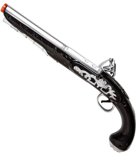 W WIDMANN MILANO Party Fashion - Piraten Pistole 35 cm | Mit Licht- und Soundeffekt in historischer Optik für Piraten Kostüme
