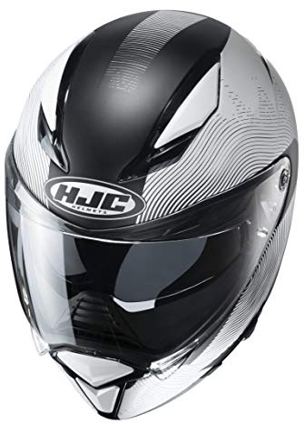 Motorradhelm HJC F70 SAMOS MC10SF, Weiss/Schwarz, XL