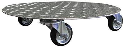 Pflanzenroller AluGrip-R280 bis280kg Blumenroller Untersetzer Indoor Outdoor Alu (Aluminium Riffel 2,5/4mm, Ø750mm)