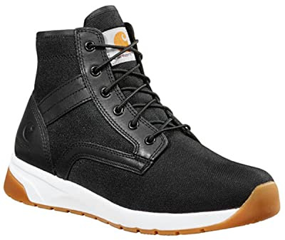 Carhartt Force Nano Toe Lightweight Men’s Sneakers Boots – Water-Resistant Leather, Durable Midsole, Slip-Resistant Outsole, Black Textile - 12 M