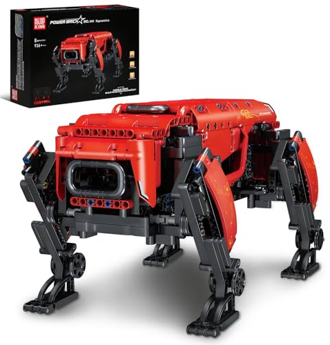 Mould King Ferngesteuerte Roboter Modell, 936 Teile Technik Mechanischer Hund Bausteine Kit, Klemmbausteine Bauset als Spielzeug/Geschenk