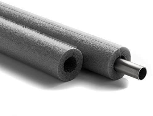 Climatube Rohrisolierung PE selbstklebend 25mm Isolierung Isolierschlauch 100% GEG 22mm Rohr(Ø) x 25mm (Isolierung) |1m Stange, Grau